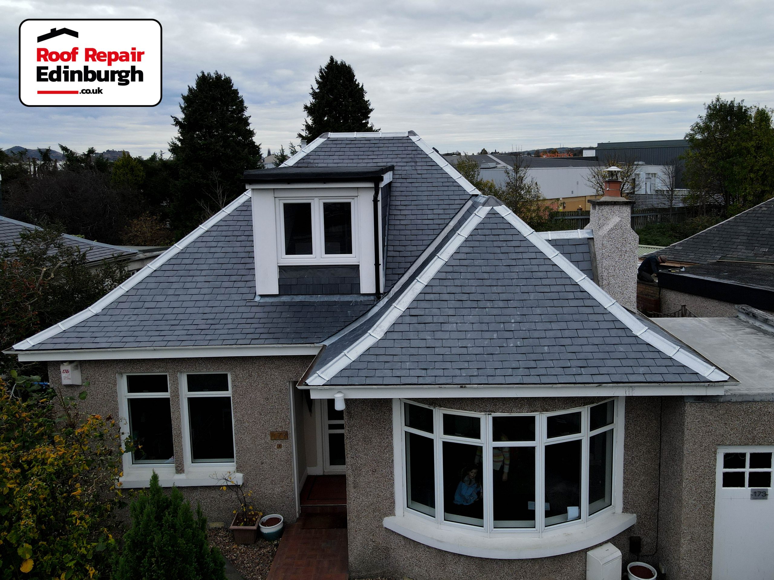 Complete roof overhaul using new Spanish Slate tiles | Roof Repair Edinburgh